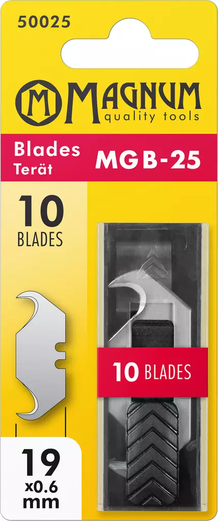 Mattoveitsenterät 10 kpl MGB-25 - Katkoteräveitset ja terät - 6418868500251 - 1