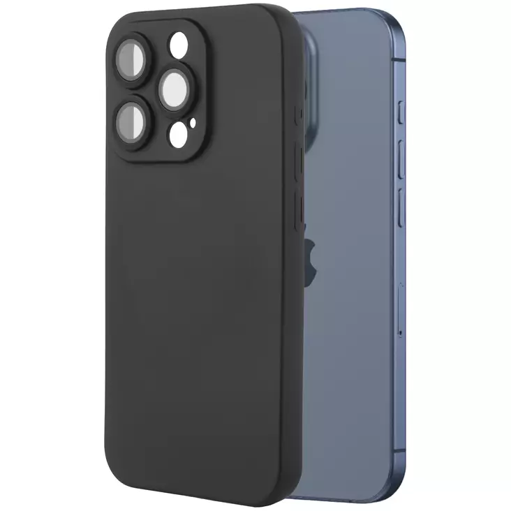 Mobia silikonisuoja iphone 15 pro max, musta - Puhelintarvikkeet ja laturit - 6430076524621 - 1