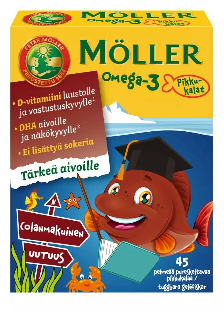 Möller Omega-3 Pikkukalat cola 45kpl 54g - Rasvahapot - 7070866036041 - 1