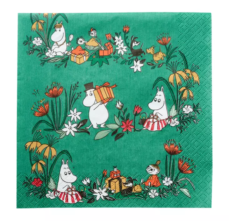 Moomin lautasliina 33x33xcm 20kpl - Lautasliinat - 6411630303371 - 1