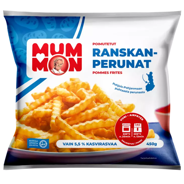 Mummon Ranskanperunat 450g pakaste - Elintarvikkeet - 6430028234011 - 1