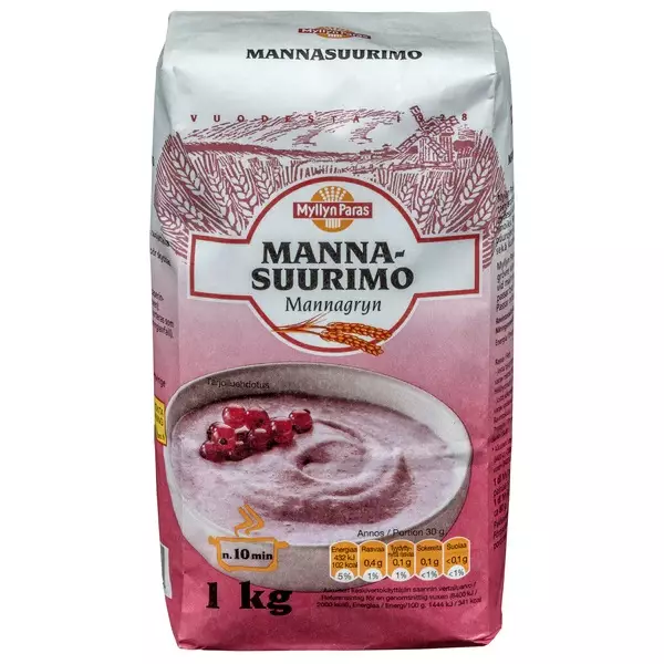 Myllyn Paras Mannasuurimo 1kg - Pastat, riisit ja jauhot - 6417700051081 - 1