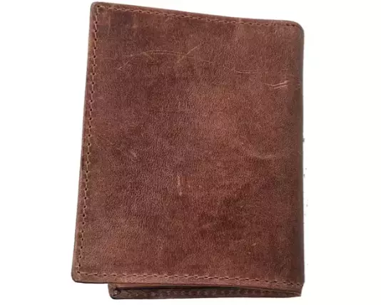 Nahkalompakko ruskea 12x9,5cm - Lompakot ja kukkarot - 6430011134991 - 1