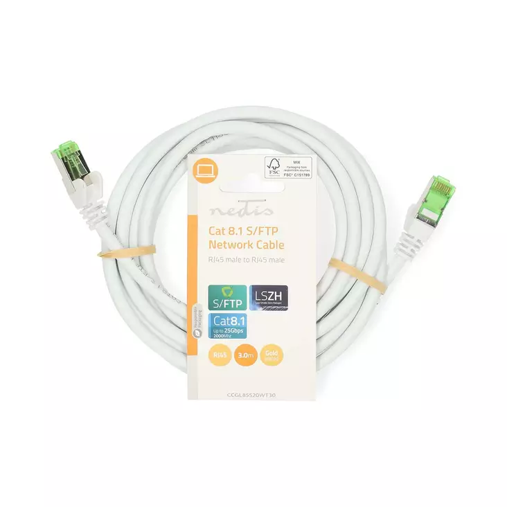 Nedis Cat 8.1 verkkokaapeli 3m - Verkkokaapelit - 5412810424511 - 1