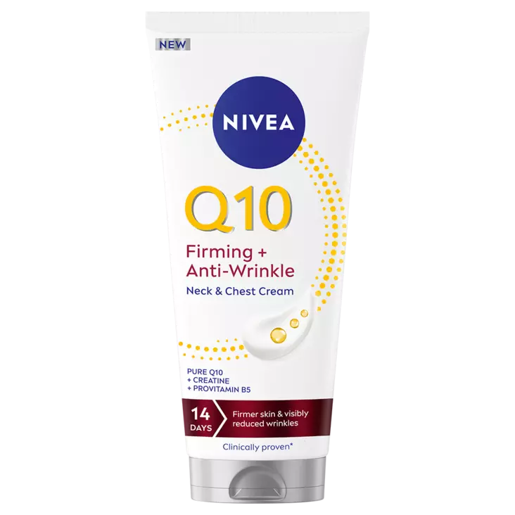 NIVEA Q10 Firming + Anti-Wrinkle Neck & Chest Cream -vartaloemulsio kaulalle ja dekolteelle 200ml - Vartalo- ja kuorintavoiteet - 4006000150611 - 1