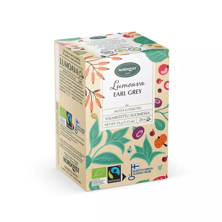 Nordqvist lumoava earl grey luomu 20kpl - Teet ja kaakaot - 6413446016711 - 1