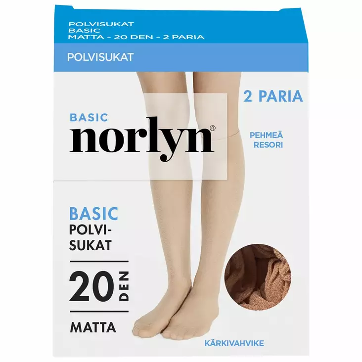 Norlyn polvisukka basic 20den powder 36-41 - Naisten sukat ja sukkahousut - 7028413005491 - 1