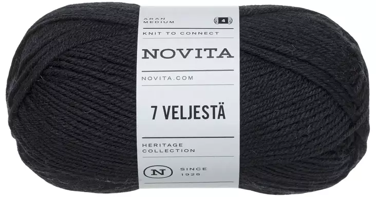 Novita 7 Veljestä Noki 099 100g - Langat - 6412618201221 - 1