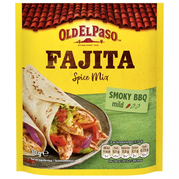 Old El Paso Fajita Spice Mix 30g - Texmex - 8410076490711 - 1