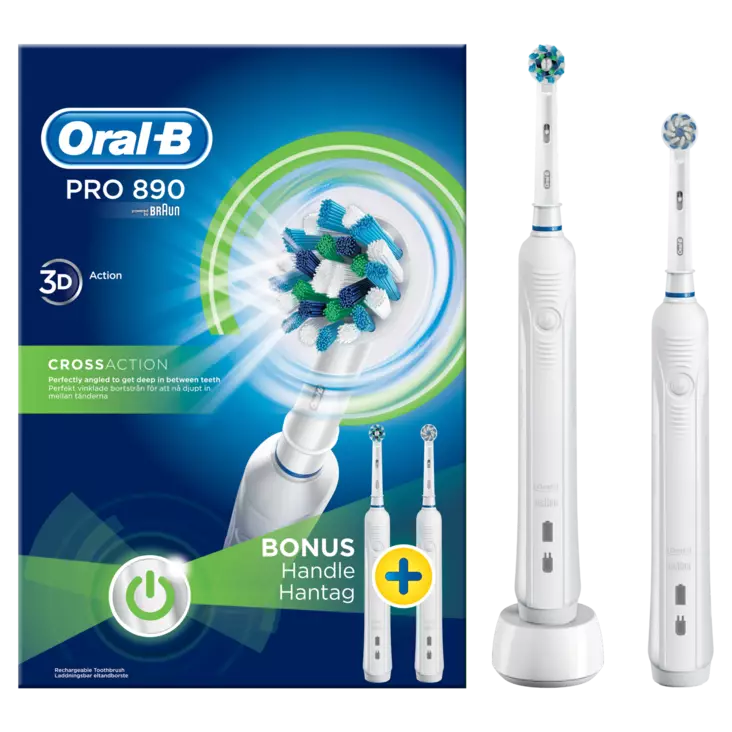 Oral-B pro 890 DUO+extra runko - Sähköhammasharjat - 4210201235941 - 1