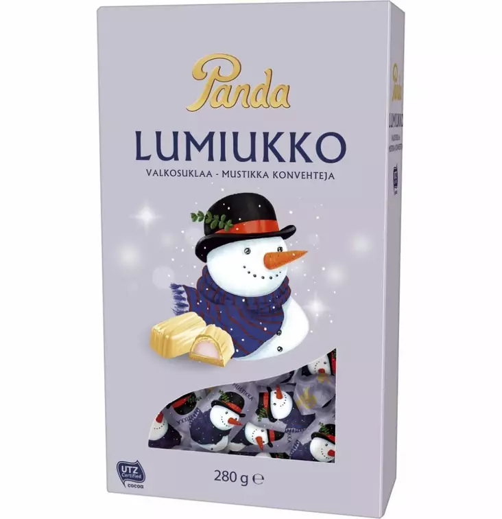 Panda Lumiukko valkosuklaakonvehti 280G - Joulumakeiset - 6412500005111 - 1