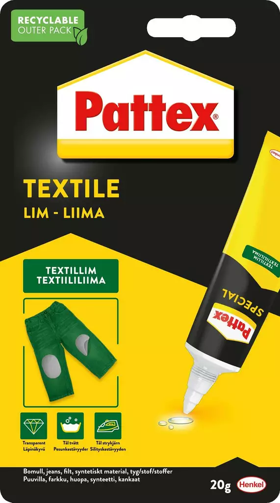 Pattex tekstiililiima 20g - Muut liimat - 7332531044981 - 1