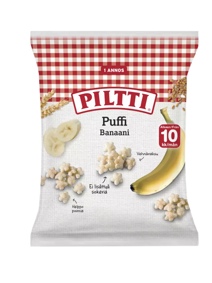 Piltti Puffi banaani 7g - Lasten ruoka ja juoma - 7613287645791 - 1