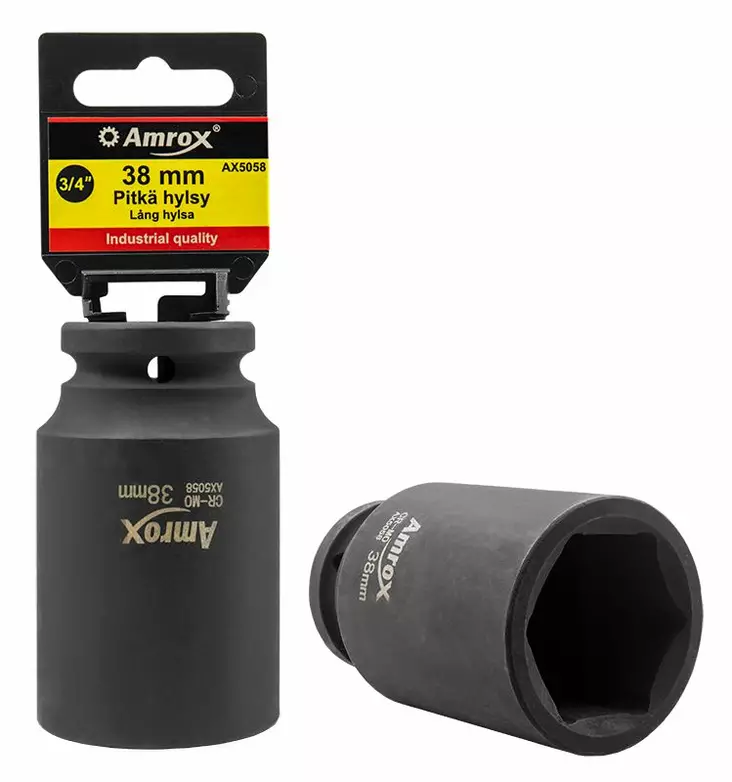Pitkä voimahylsy 3/4" 38 mm - 3/4 Hylsyt - 6420286901831 - 1