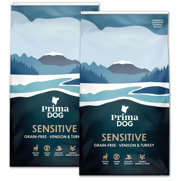 PrimaDog peura-kalkkuna viljaton 2 X10kg - Koiran kuivaruoat - 6430062469400-1 - 1