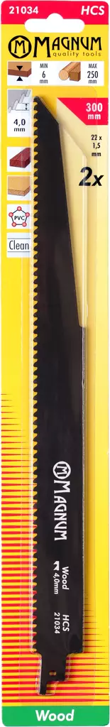 Puukkosahanterä 2kpl HCS 4,0/300mm - Puukko-ja pistosahanterät - 6418868210341 - 1