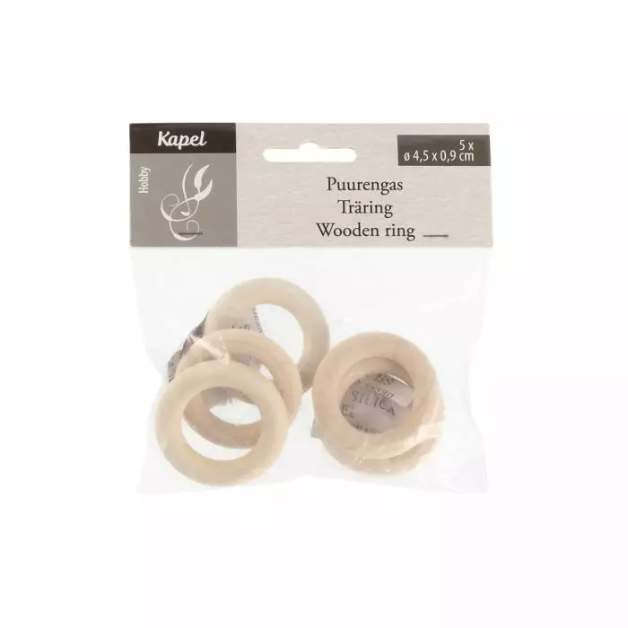 Puurengas 5kpl 4,5cm - Askartelukoristeet - 6410413350861 - 1