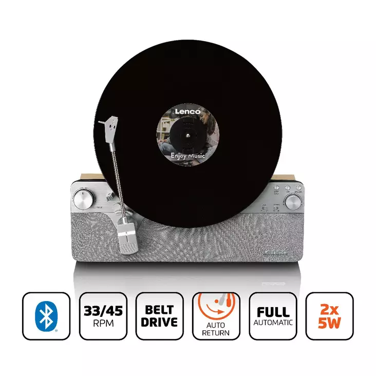 Pystylevysoitin lenco lsa-071si automaattinen hopea - Radiot, soittimet ja radiopuhelimet - 8711902086901 - 1