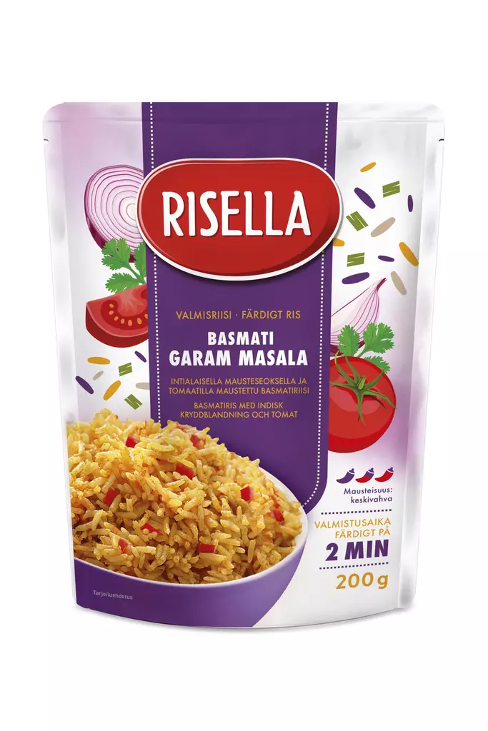 Risella valmisriisi basmati Garam Masala - Pastat, riisit ja jauhot - 8410184042321 - 1