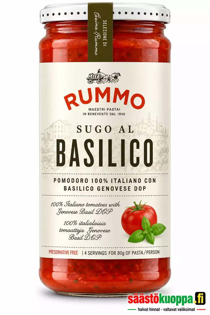 Rummo Basilico pastakastike 340g - Pastat, riisit ja jauhot - 8008343299671 - 1