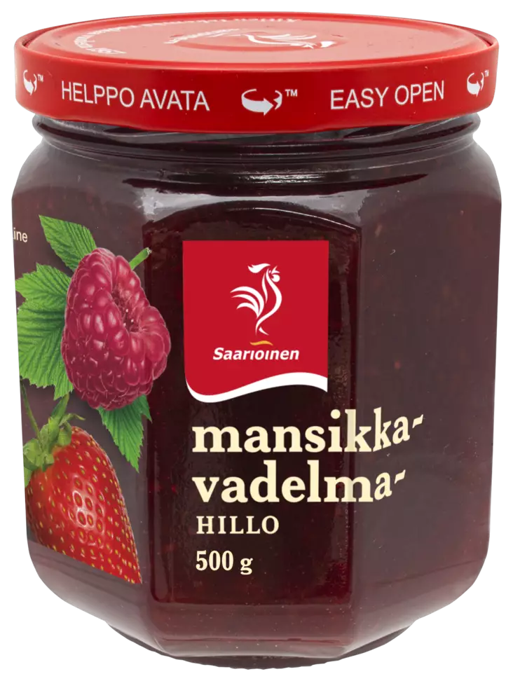 Saarioinen mansikka-vadelmahillo 500g - Säilykkeet, hillot ja marmeladit - 6412000016501 - 1