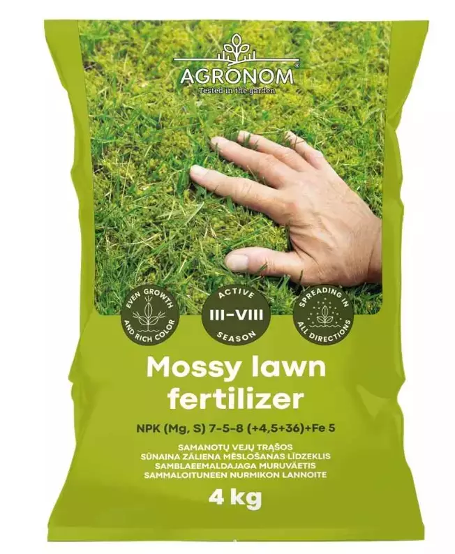Sammaloituneen nurmikon lannoite 4kg - Puutarhalannoitteet - 4770168911451 - 1