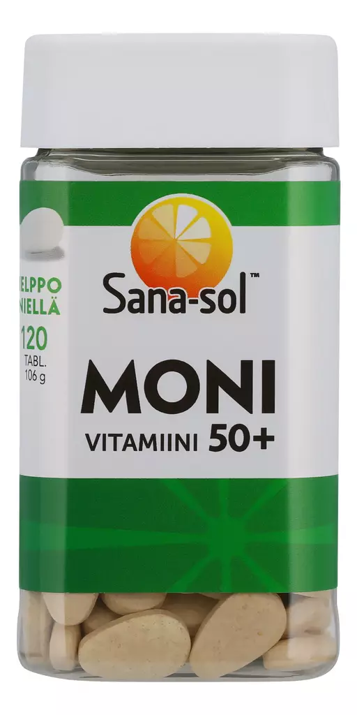 Sana-Sol 50+ monivitamiini-kivennäisaine - Vitamiinit ja mineraalit - 5702071386711 - 1