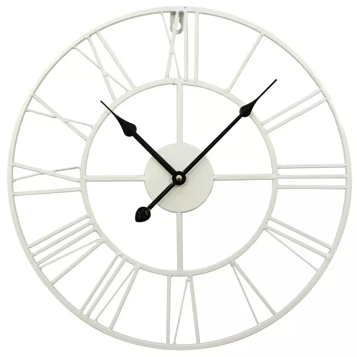 Seinäkello valkoinen 40cm - Seinäkellot - 4740100798051 - 1