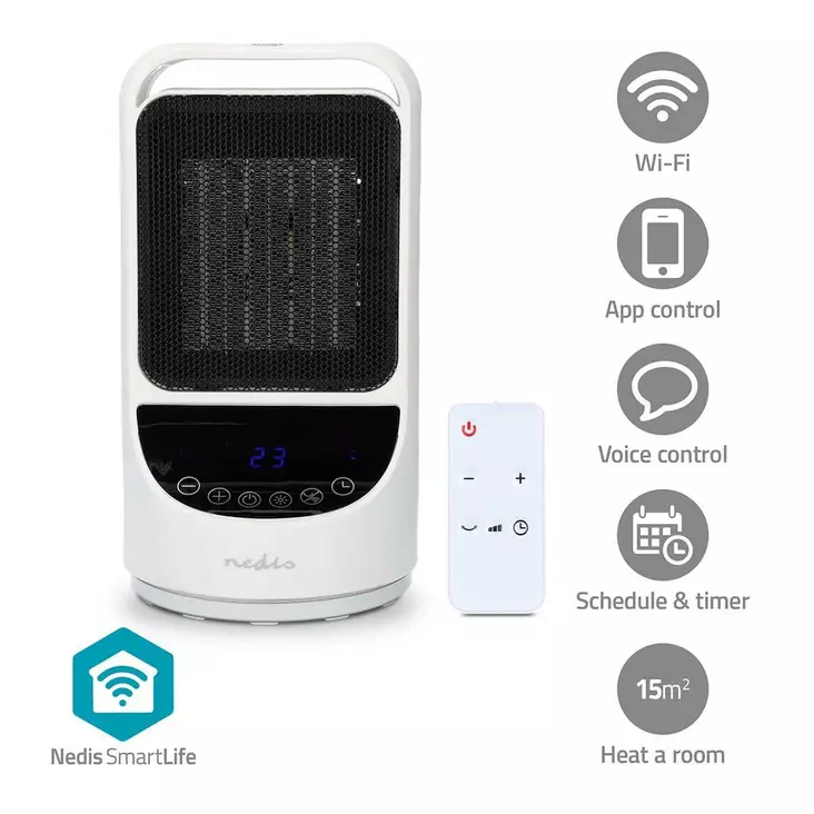 Smartlife keraaminen ptc-tuuletinlämmitin 1500 w - Lämmittimet ja terassilämmittimet - 5412810443161 - 1