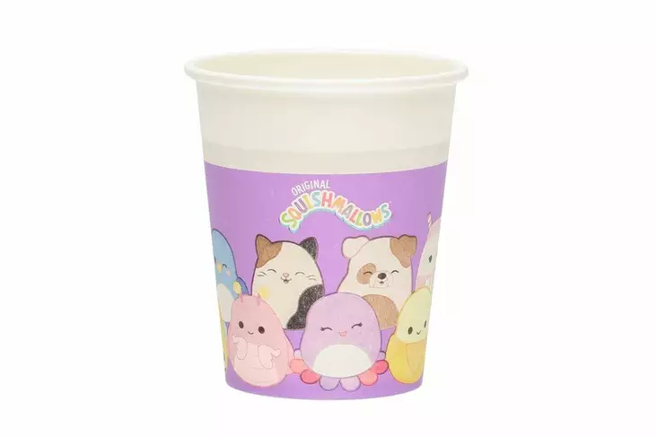 Squishmallows Kertakäyttömuki kartonki 200 ml 8 kpl - Kertakäyttömukit - 5201184982761 - 1