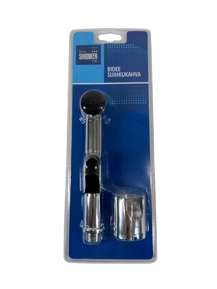 Suihkukahva bidee napilla kromattu - Bideesuihkut ja käsisuihkut - 6438159086271 - 1