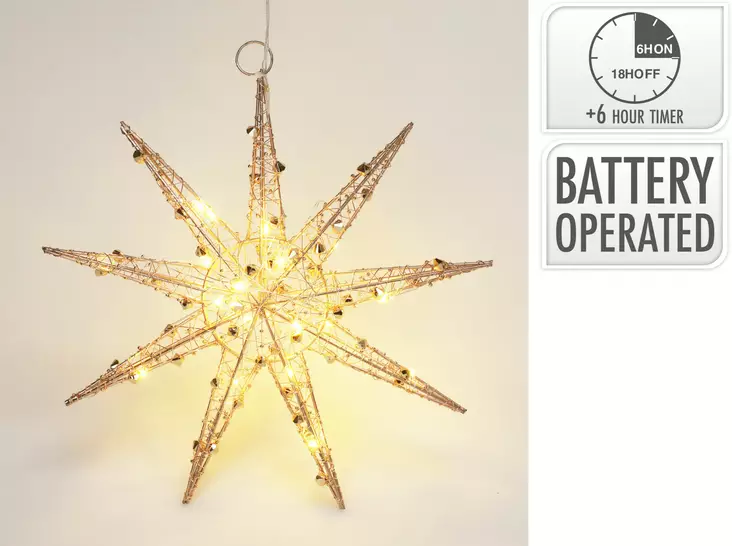 Tähtivalo 30cm kulta - Jouluvalot - 8721037213431 - 1