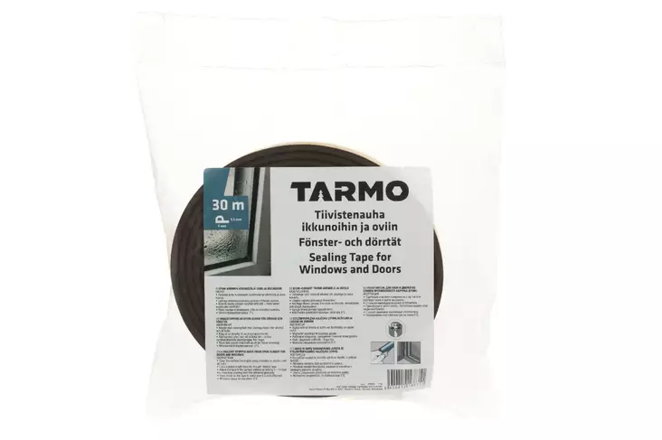 Tarmo ikkunatiiviste p-profiili 30m rusk - Ovi- ja ikkunatiivisteet - 6410412168351 - 1