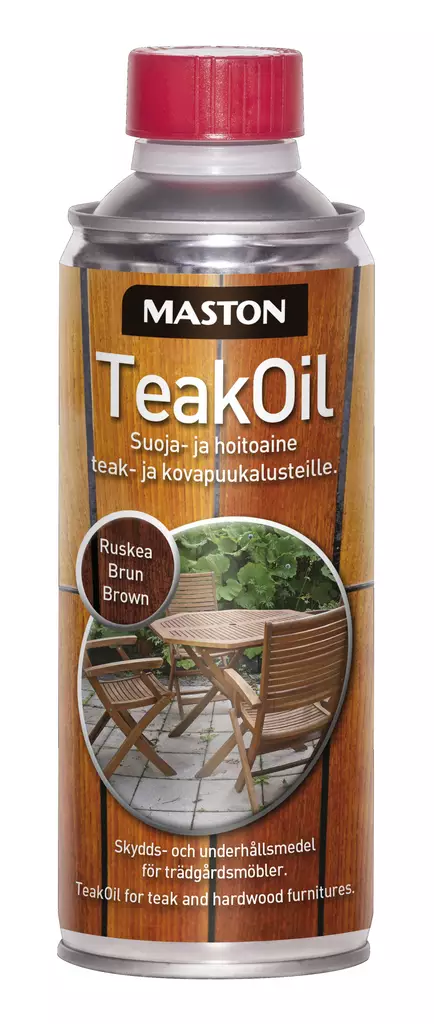 Maston teak oil 450ML ruskea - Puunsuojat ja petsit - 6412490005641 - 2