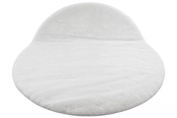 Tekoturkismatto pyöreä 120cm valkoinen - Keskilattiamatot - 6438506025731 - 1