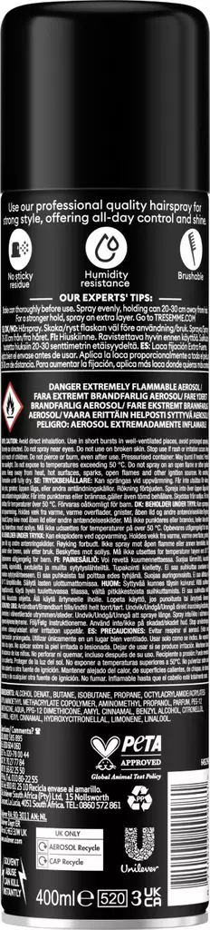 TRESEMME EXTRA HOLD HAIRSPRAY - Hiustenhoito ja hiuskoristeet - 8710447299081 - 1