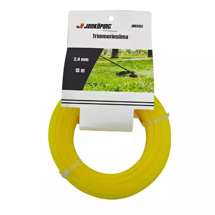 Trimmerin siima 2,4mm 15m Jonköping YellowLine - Ruohonleikkurit ja trimmerit - 6438168116181 - 1