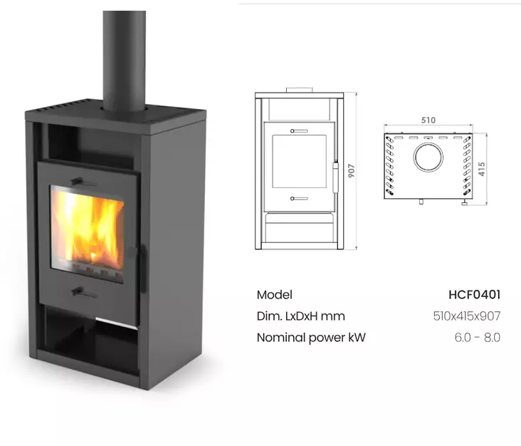 Valmistakka Neri 6kW - Tulisijat - 6438168117461 - 1