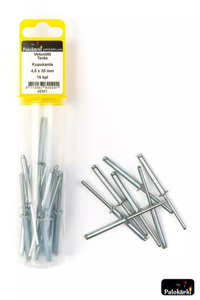 Vetoniitti kupukanta 4,8x35mm ST/ST 15kp - Niitit ja hakaset - 8712067820201 - 1