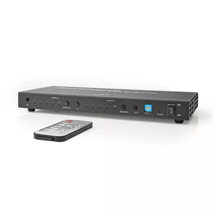 Video/audio kytkin - 4 x 2 - Näyttökaapelit ja adapterit - 5412810337231 - 1