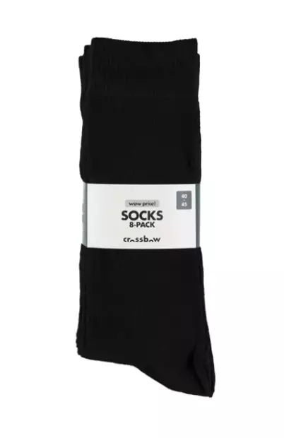 Crossbow sukkapaketti 8kpl/pkt black 40-45 - Miesten sukat - 7318161477092 - 1