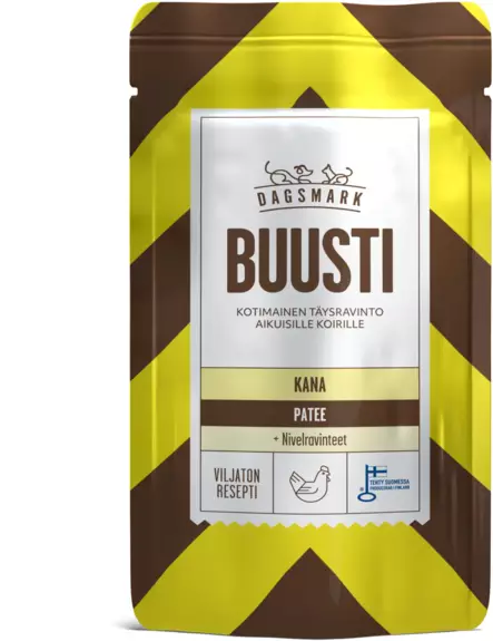 DM Buusti kana patee 90g - Koiran märkäruoat - 6430066385782 - 2