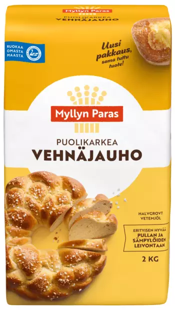 Emännän Puolikarkea Vehnäjauho 2kg - Jauhot - 6417700053122 - 1