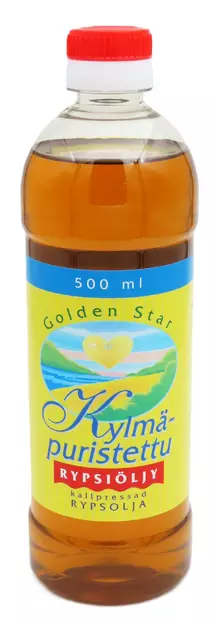 GS kylmäpuristettu rypsiöljy 500g - Ruokaöljyt - 6434800007152 - 1