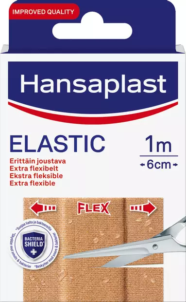 Hansaplast Elastic kangaslaastari 10cmx6 - Desifiointi ja laastarit - 4005800214592 - 1