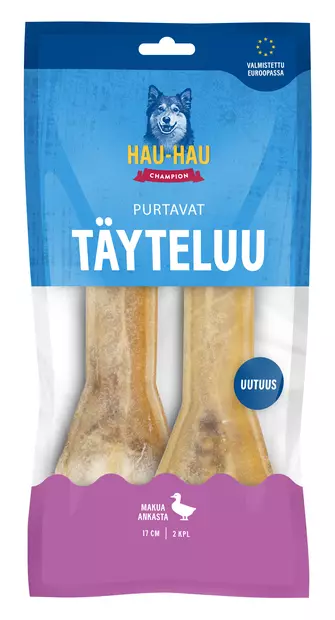 Hau-Hau Champion Kunnon puruluut Täyteluu ankka 17cm - Koiran luut - 6430076894632 - 2