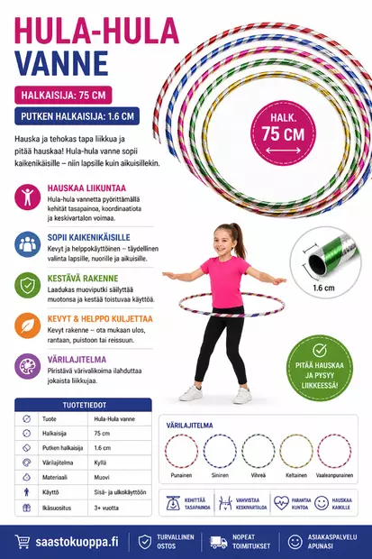 Hula hula vanne 75cm - Muut lelut - 6438159107112 - 1