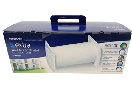 Ilmanvaihtokone Europlast E-EXTRA Ø100mm - Puhaltimet ja tuulettimet - 4750492013892 - 1