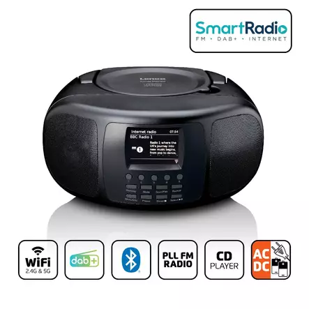 Internet-radio lenco dab+/fm bluetooth/cd-soitin - Radiot, soittimet ja radiopuhelimet - 8711902078272 - 1