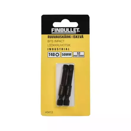 Konekärki iskevä T40*50mm 2kpl - Ruuvauskärjet - 6438152034132 - 1